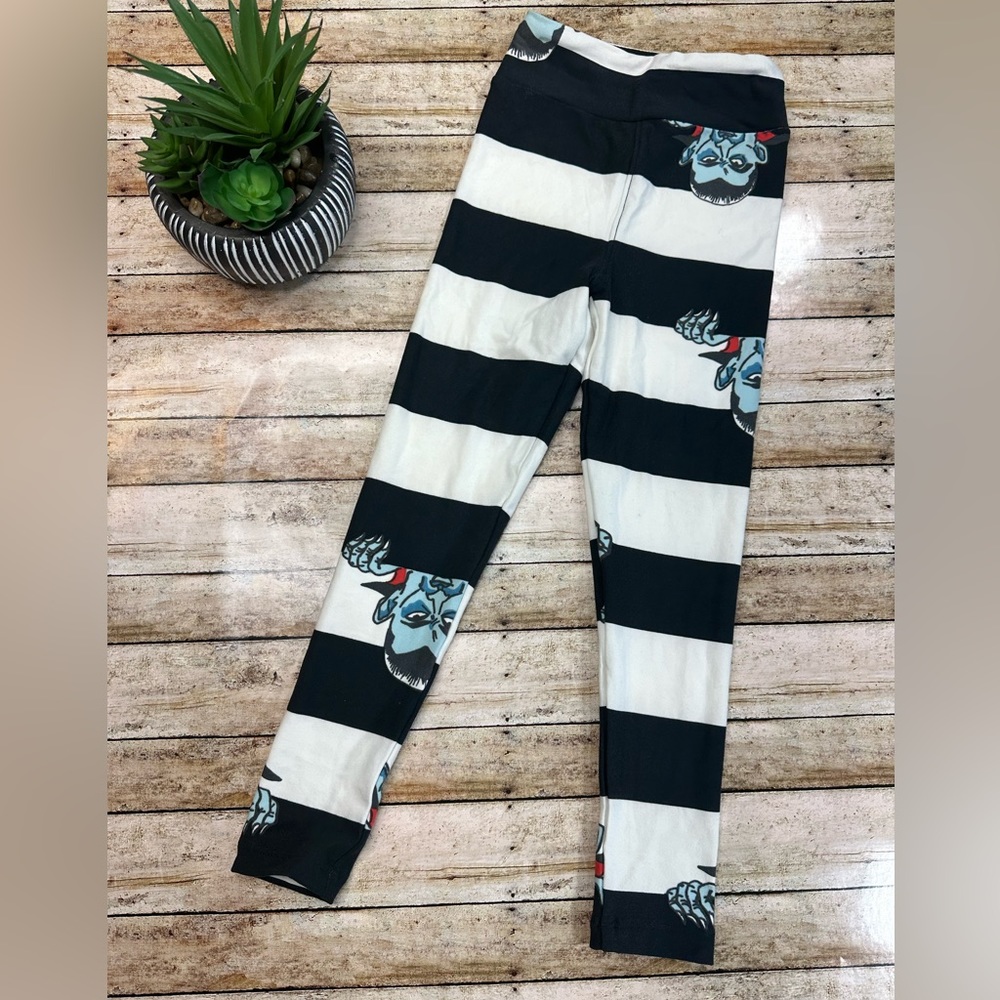 Black and White Dracula Kids Leggings (S/M LuLaRoe LLR 2-8) Halloween vampire - Picture 1 of 4